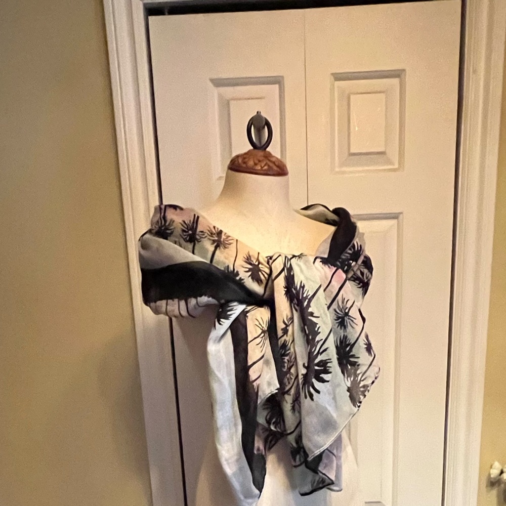 Tropical Palm Tree Flowy Scarf